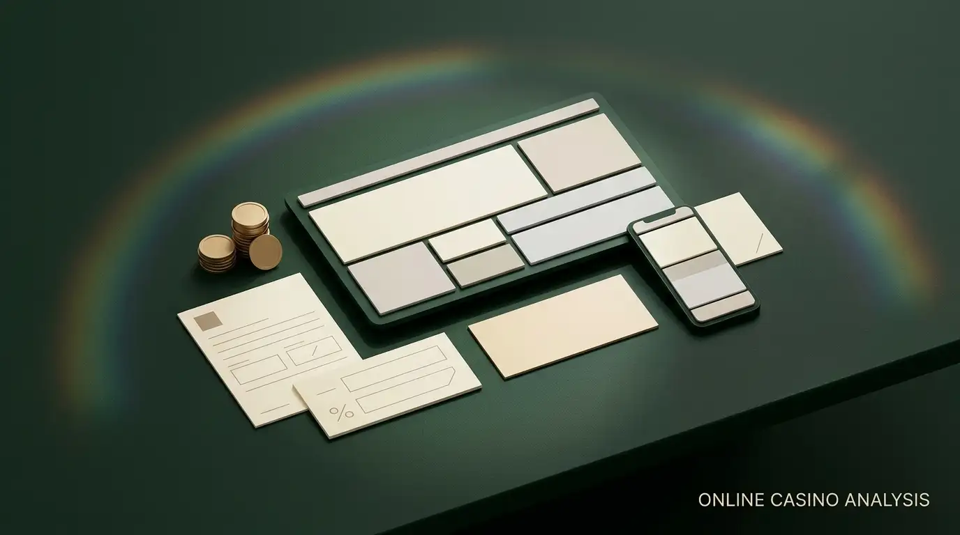 Illustration of the main factors UK players may consider when comparing Rainbow Riches Casino